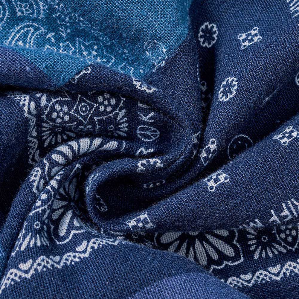 ペイズリーパッチワーク裏地 藍染刺し子半纏 – Rustaku