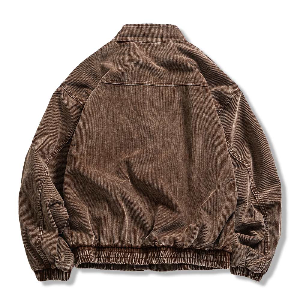 ヴィンテージ加工ウォッシュ コーデュロイ ハリントンジャケット – Rustaku