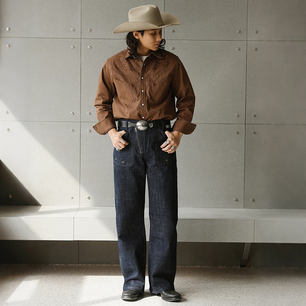 ☆アメカジ ウエスタンシャツ 牛皮100% カジュアルコート 男性用 スエードレザーシャツ サイズ選択可 SY46