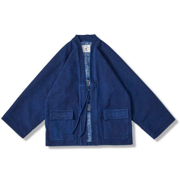 印半纏／刺し子/ジャケット Aoyama Daruma indigo dye sashiko patchwork hanten jacket 藍染
