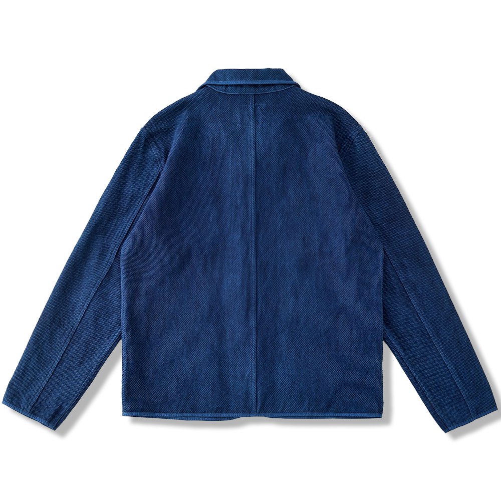 ヘビーウェイト 藍染刺し子生地 フレンチヴィンテージワークジャケット