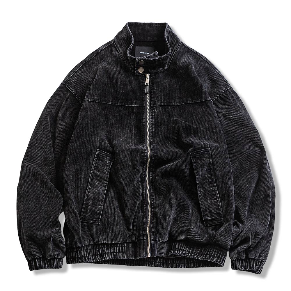 ヴィンテージ加工ウォッシュ コーデュロイ ハリントンジャケット – Rustaku