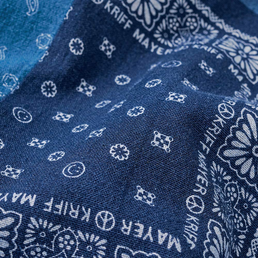 ペイズリーパッチワーク裏地 藍染刺し子半纏 – Rustaku