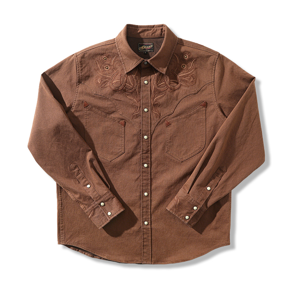 ☆アメカジ ウエスタンシャツ 牛皮100% カジュアルコート 男性用 スエードレザーシャツ サイズ選択可 SY46