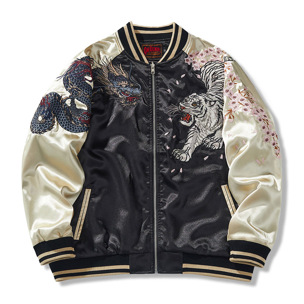 ★Sha★様 吉祥四霊 」王者の正統を象徴する 総刺繍横須賀ジャンパー – Rustaku