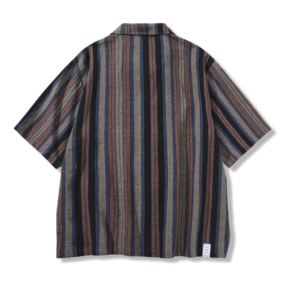 レザレクション　ストライプ 半袖シャツ オーバーサイズサイドスリットストライプ半袖シャツ MONO-MART