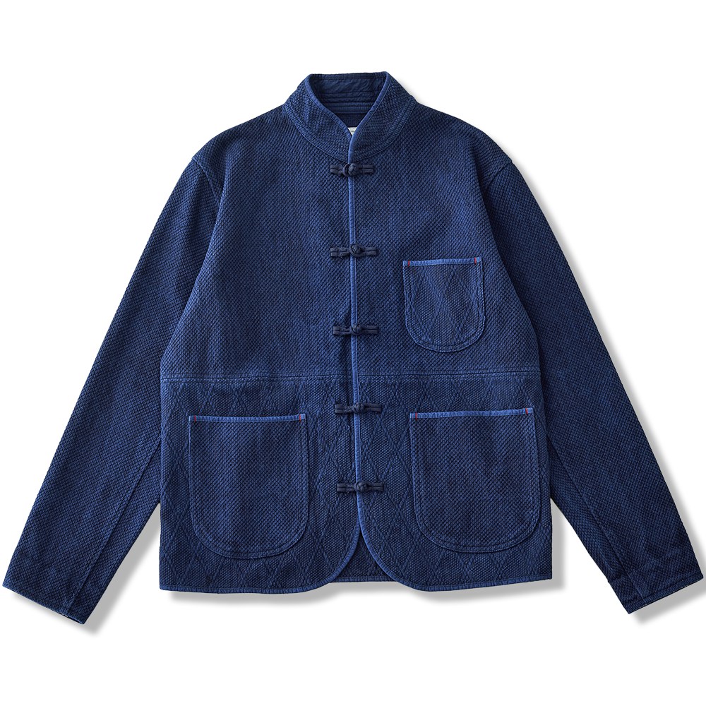 手染め藍染 民族調チャイナボタンワークジャケット – Rustaku