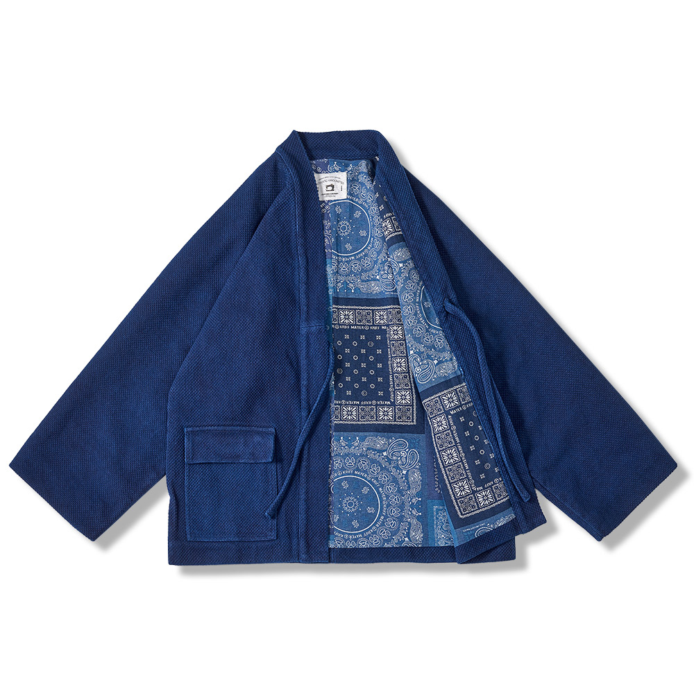 BLUE BLUE ホンアイ 刺し子 インディゴ パッチワーク カバーオール S BLUE BLUE ホンアイ 刺し子 インディゴ パッチワーク カバーオール S