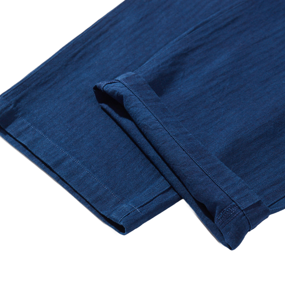 藍染め ヘリンボーンカジュアルワイドパンツ – Rustaku