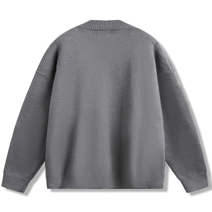 レトロカレッジ風 刺繍入りニットカーディガン – Rustaku