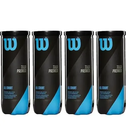 Wilson Tour Premier All Court Tennis Balls 3 Ball-Can (4 Pack)