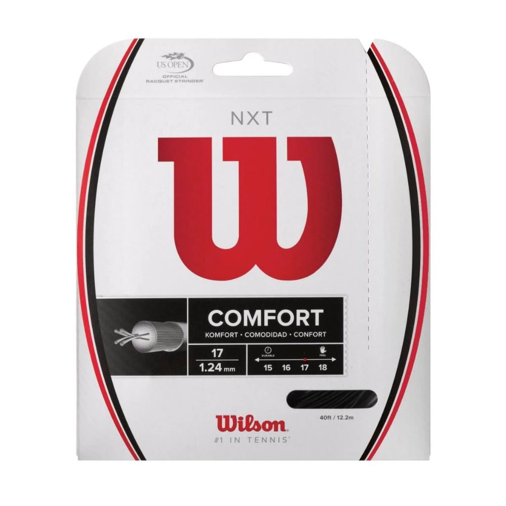 Wilson NXT 17G Tennis Strings Black 1.24mm US Open