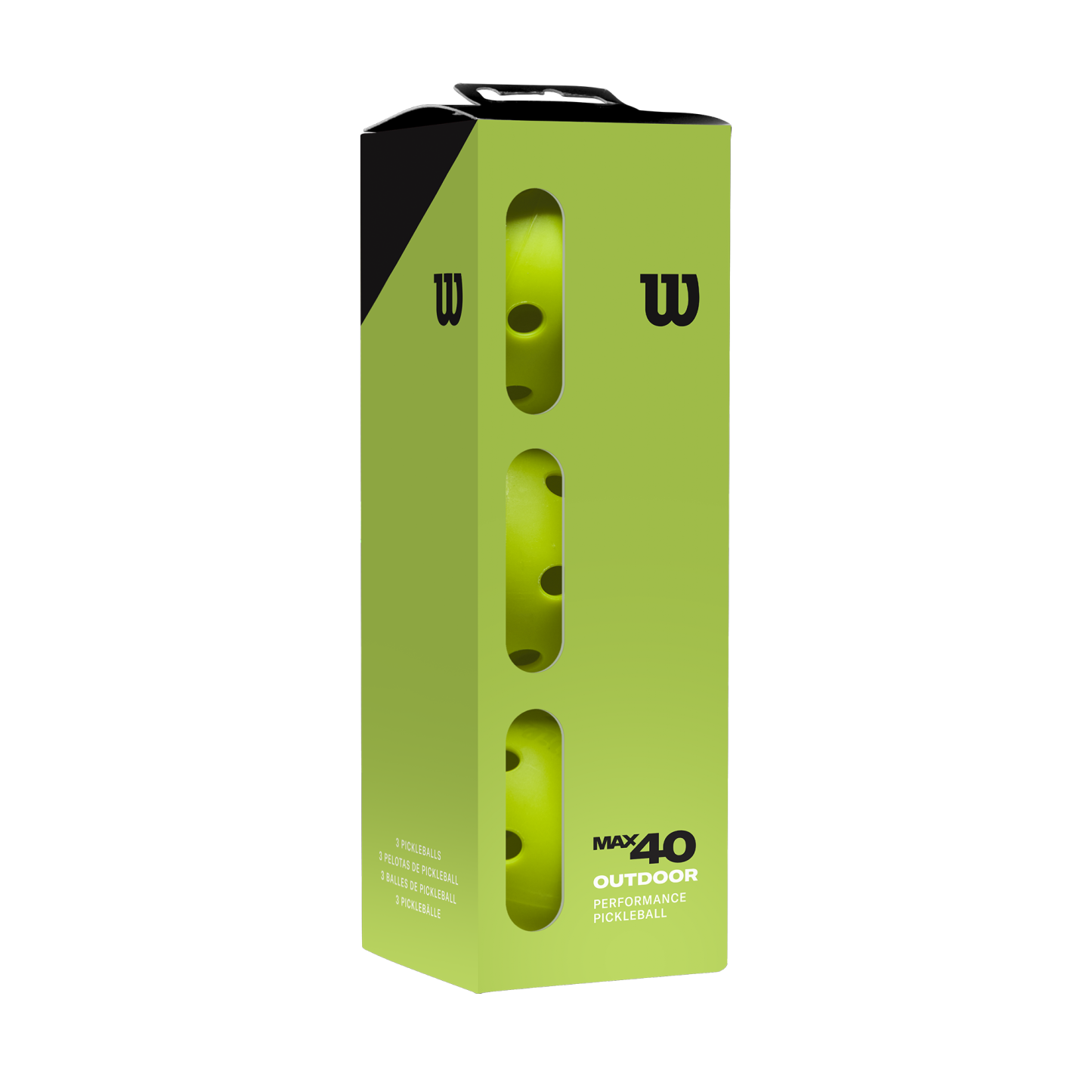 MAX 40 OUTDOOR PICKLE BALL 3 PACK GREEN