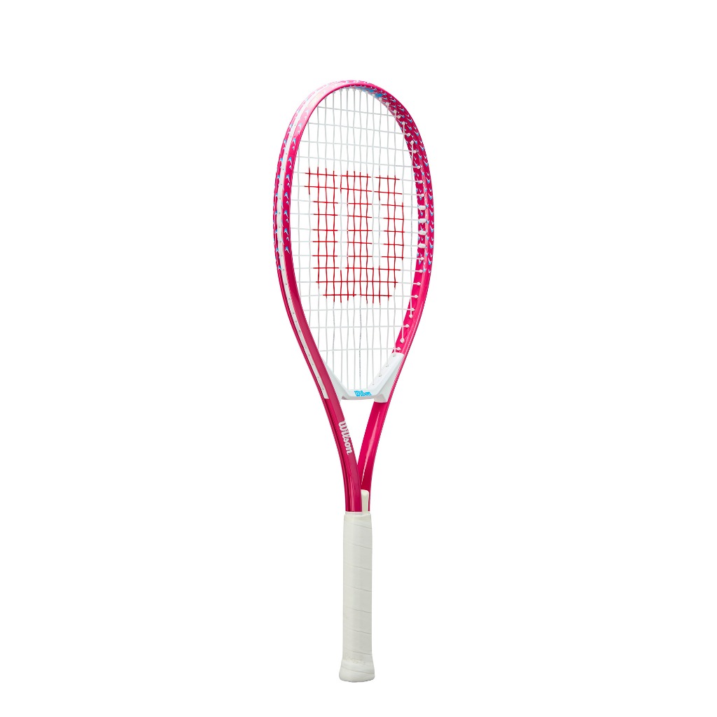 Wilson Ultra Power JR Tennis Racket Pink 19/21/23/25in Lightweight Aluminum Prestrung Bumper Guard