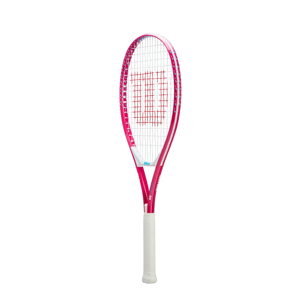 Wilson Ultra Power JR Tennis Racket Pink 19/21/23/25in Lightweight Aluminum Prestrung Bumper Guard
