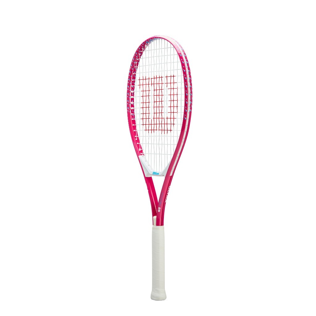Wilson Ultra Power JR Tennis Racket Pink 19/21/23/25in Lightweight Aluminum Prestrung Bumper Guard