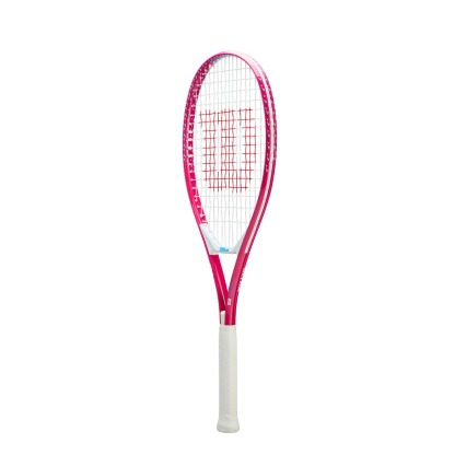 Wilson Ultra Power JR Tennis Racket Pink 19/21/23/25in Lightweight Aluminum Prestrung Bumper Guard