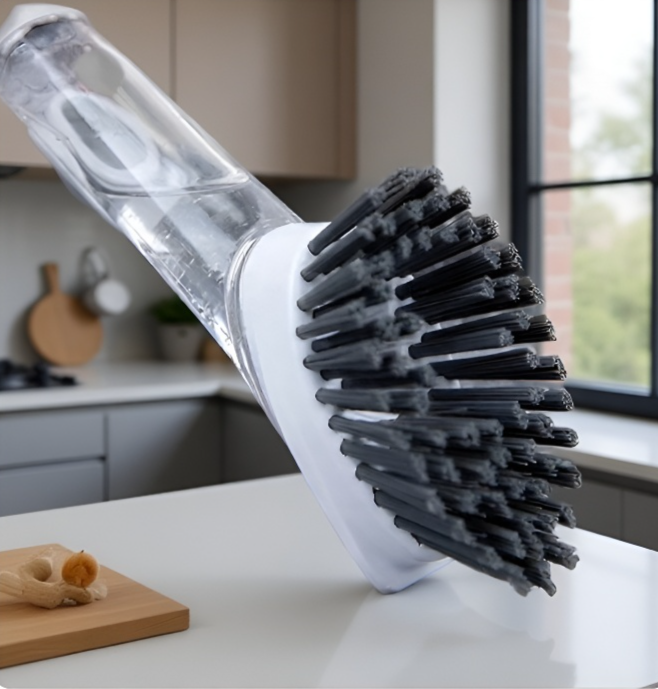 自動加液洗碗刷去除油漬效果圖