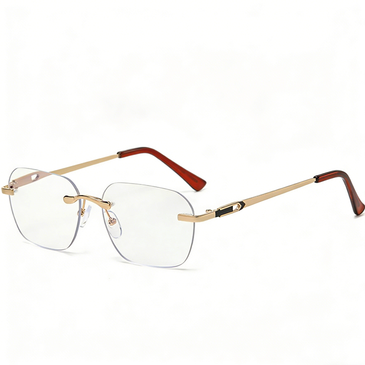 フレームレスブルーライトカット遠近両用老眼鏡| メンズ