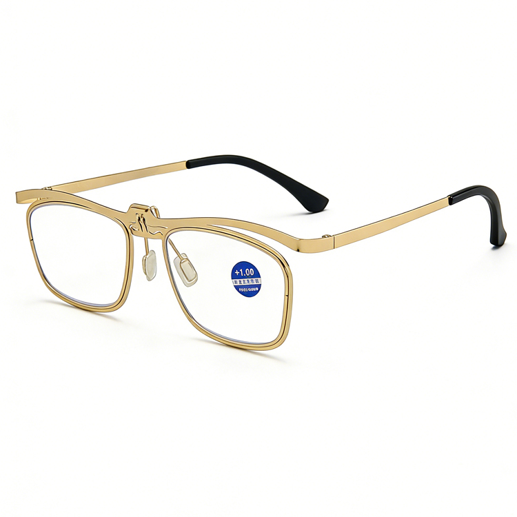 ブルーライトカット・遠近両用 老眼鏡｜180°フリップアップで快適切り替え| メンズ