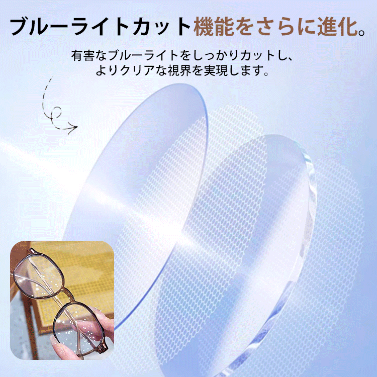 大ぶりラウンド老眼鏡｜文芸風デザイン· 高精細レンズ· レディース