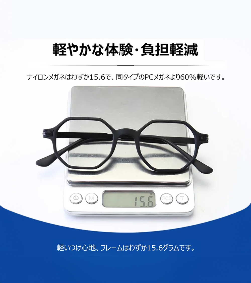 多焦点ブルーライトカット遠近両用老眼鏡