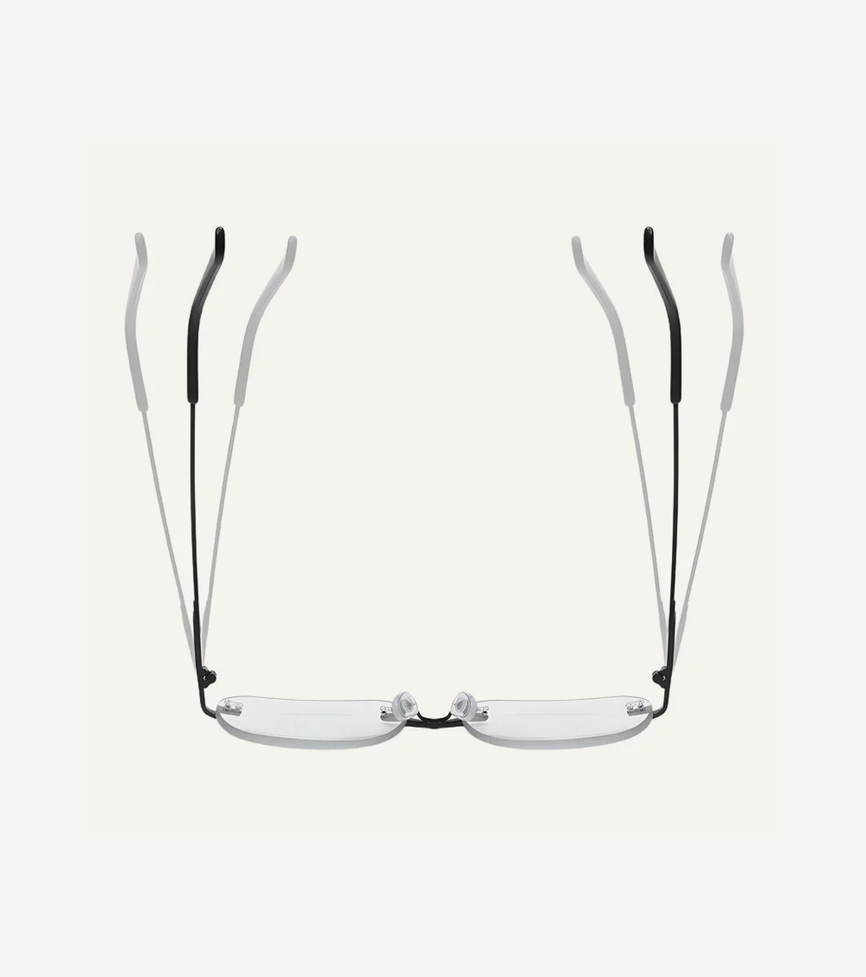 フレームレスブルーライトカット遠近両用老眼鏡