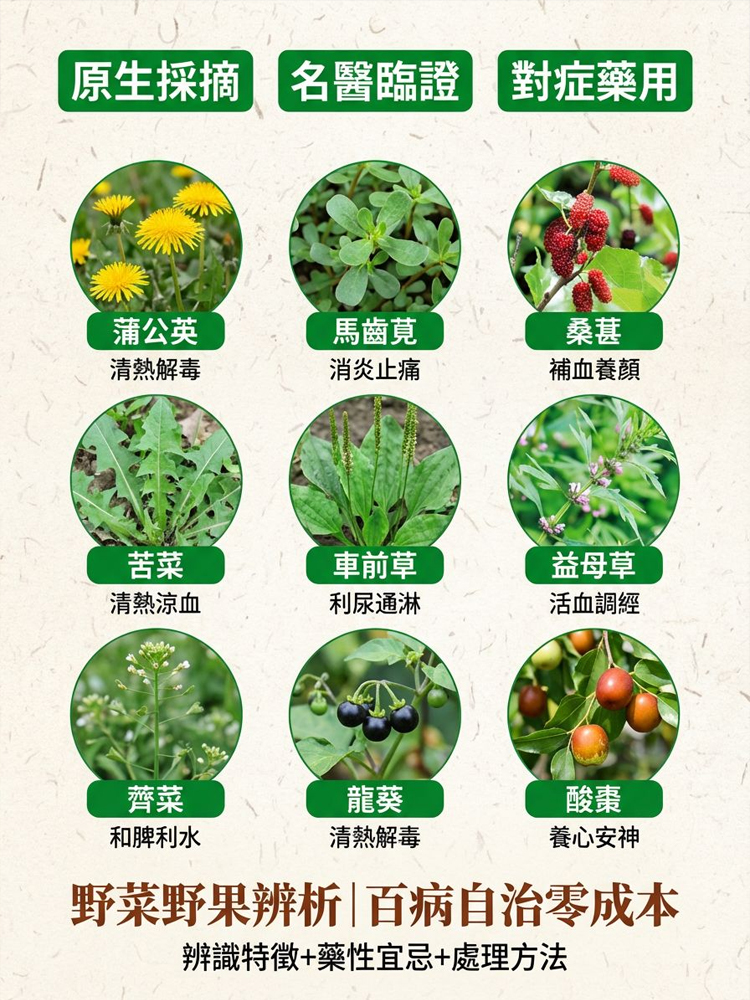 【不吃藥百病消】野菜野果圖鑑