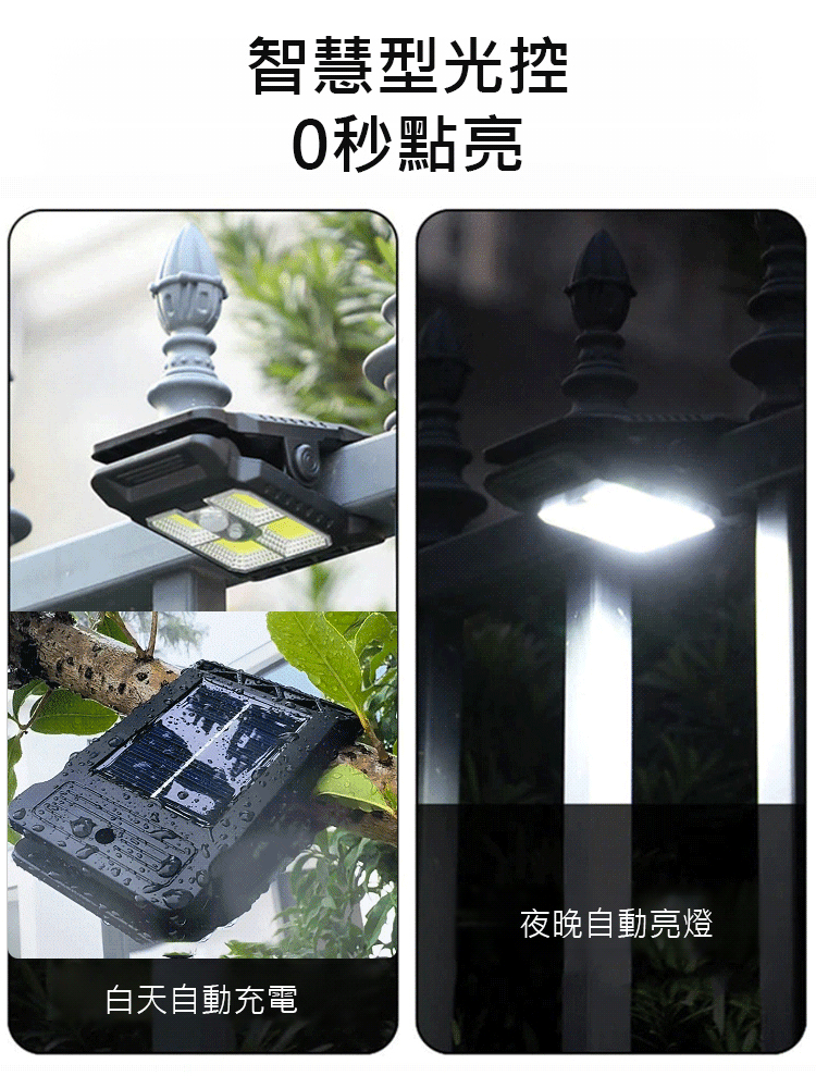 智慧感應太陽能夾子燈