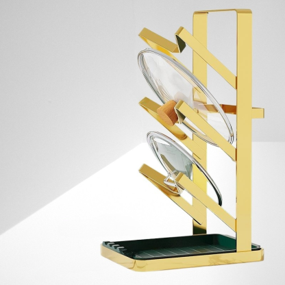 廚房免打孔鍋蓋架子壁掛式家用檯面砧板架菜板放置架鍋鏟托架神器