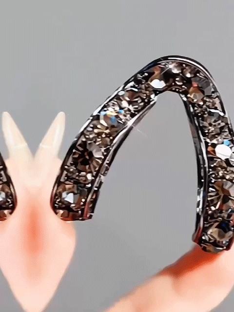 高級感高馬尾合金V型抓夾