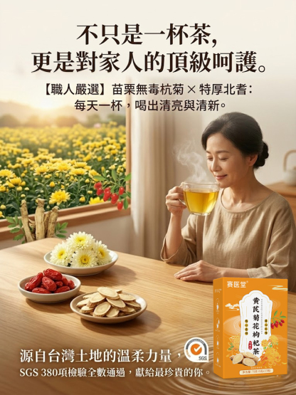 黃耆菊花枸杞茶 肝毒不再怕