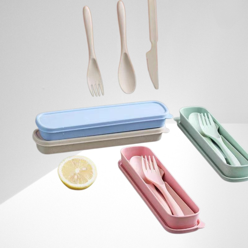 成人可擕式塑膠刀叉勺三件套