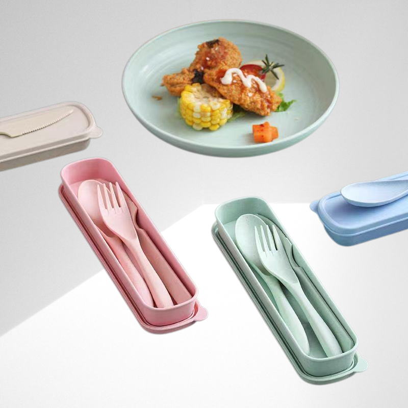 成人可擕式塑膠刀叉勺三件套