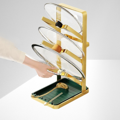 廚房免打孔鍋蓋架子壁掛式家用檯面砧板架菜板放置架鍋鏟托架神器