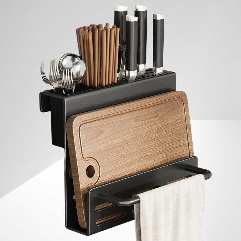 廚房用品免打孔不銹鋼刀架置物架