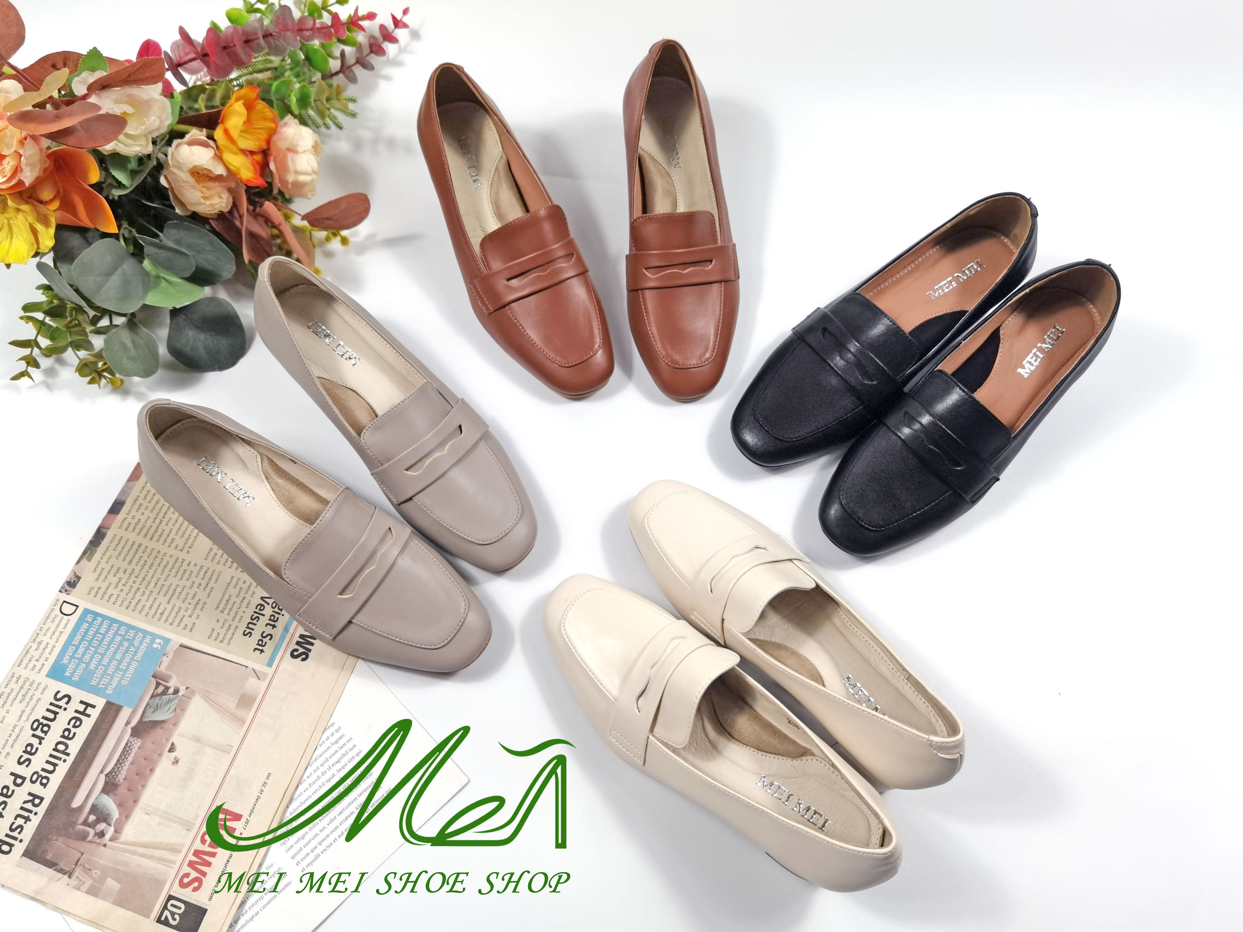 方頭橫擔存半粗踭樂福鞋