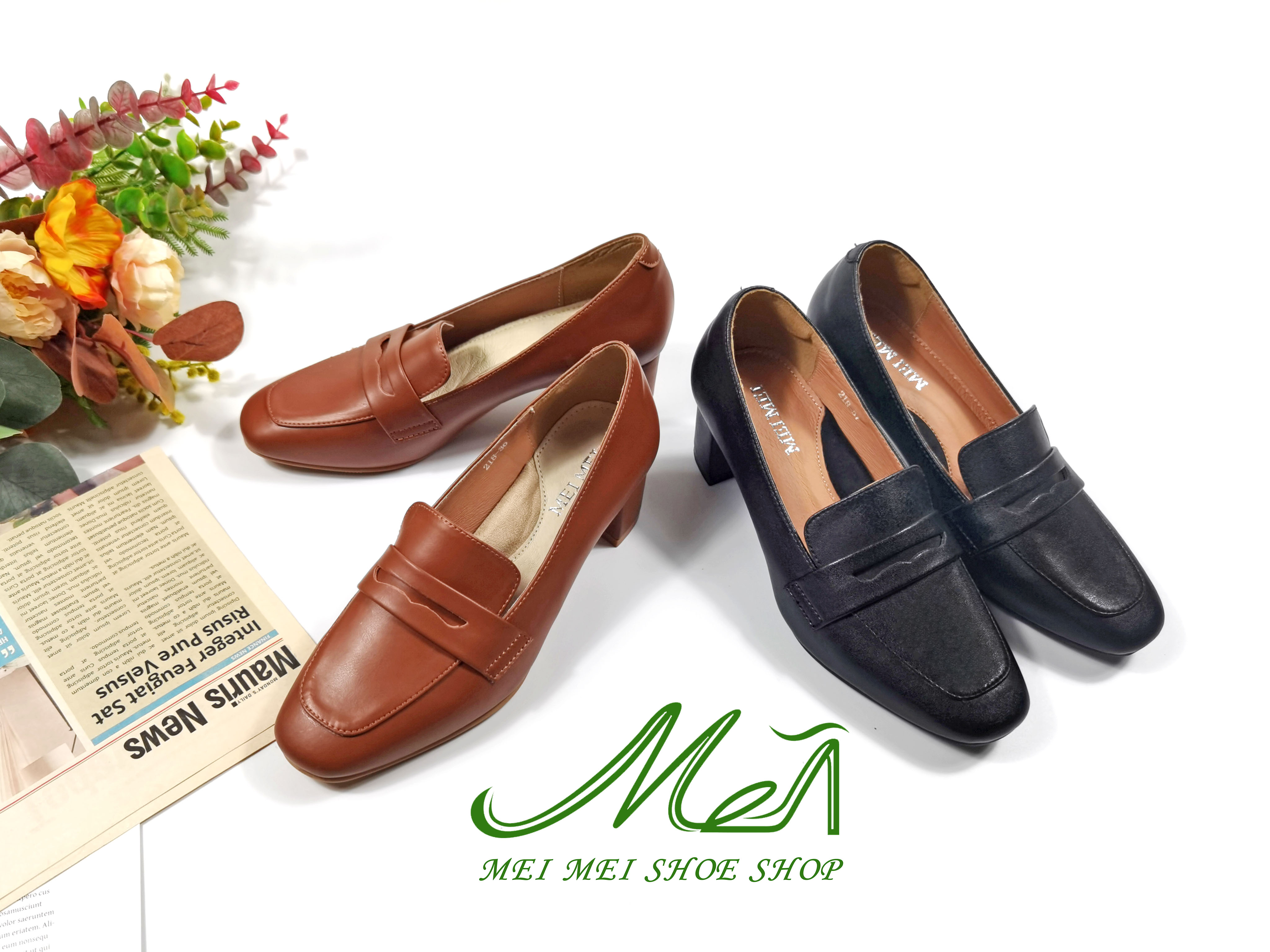 方頭橫擔存半粗踭樂福鞋