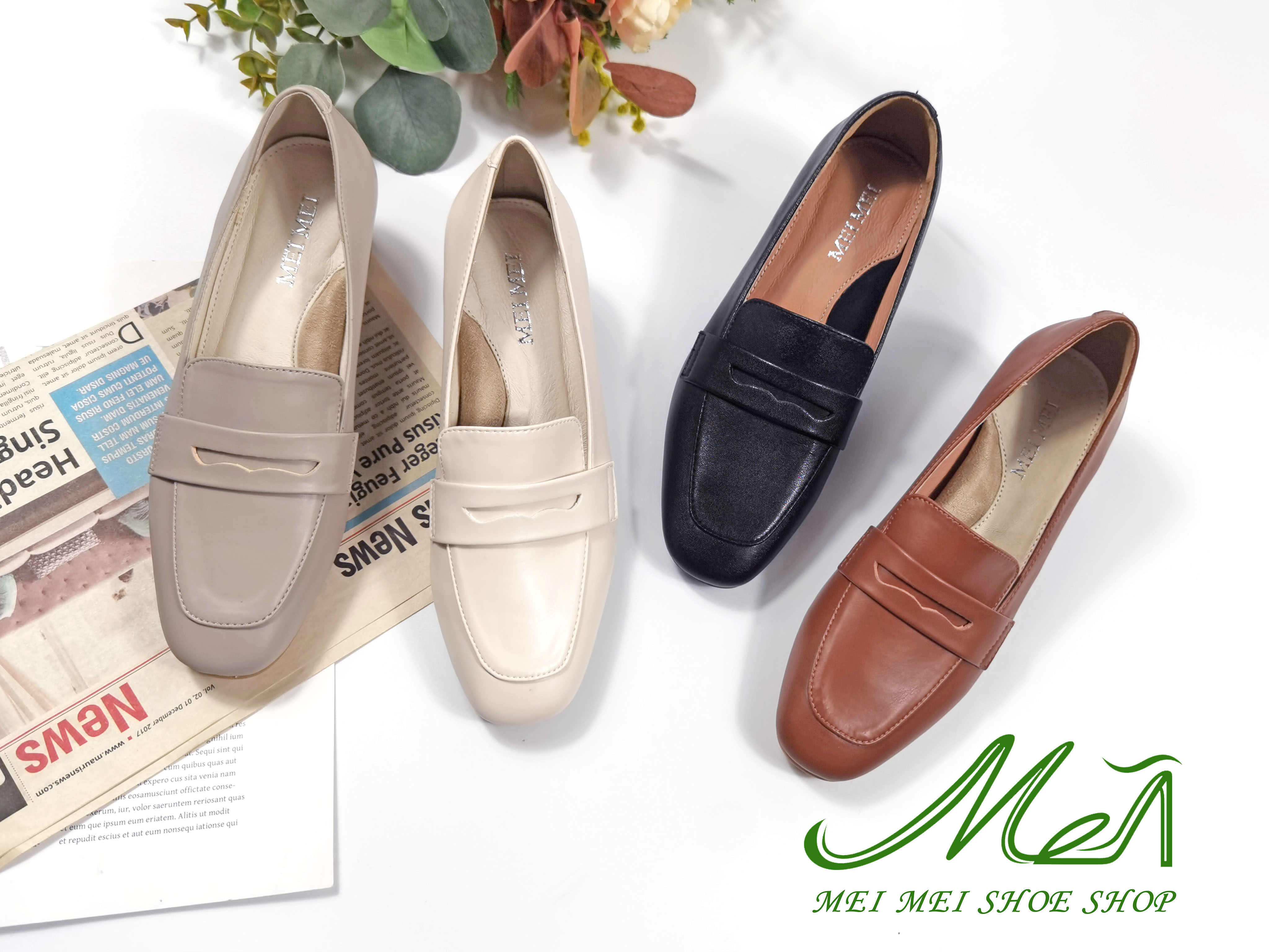 方頭橫擔存半粗踭樂福鞋