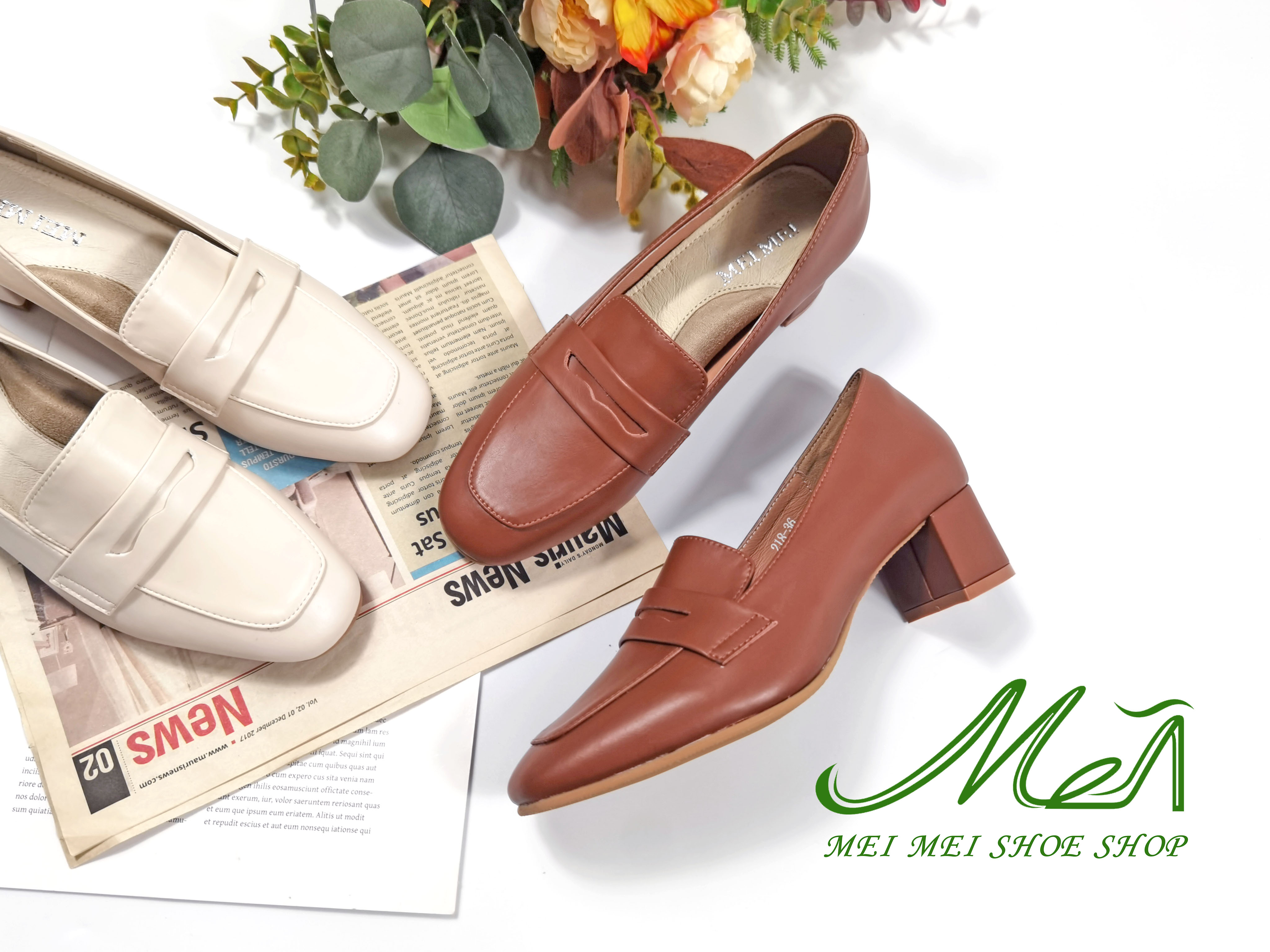 方頭橫擔存半粗踭樂福鞋