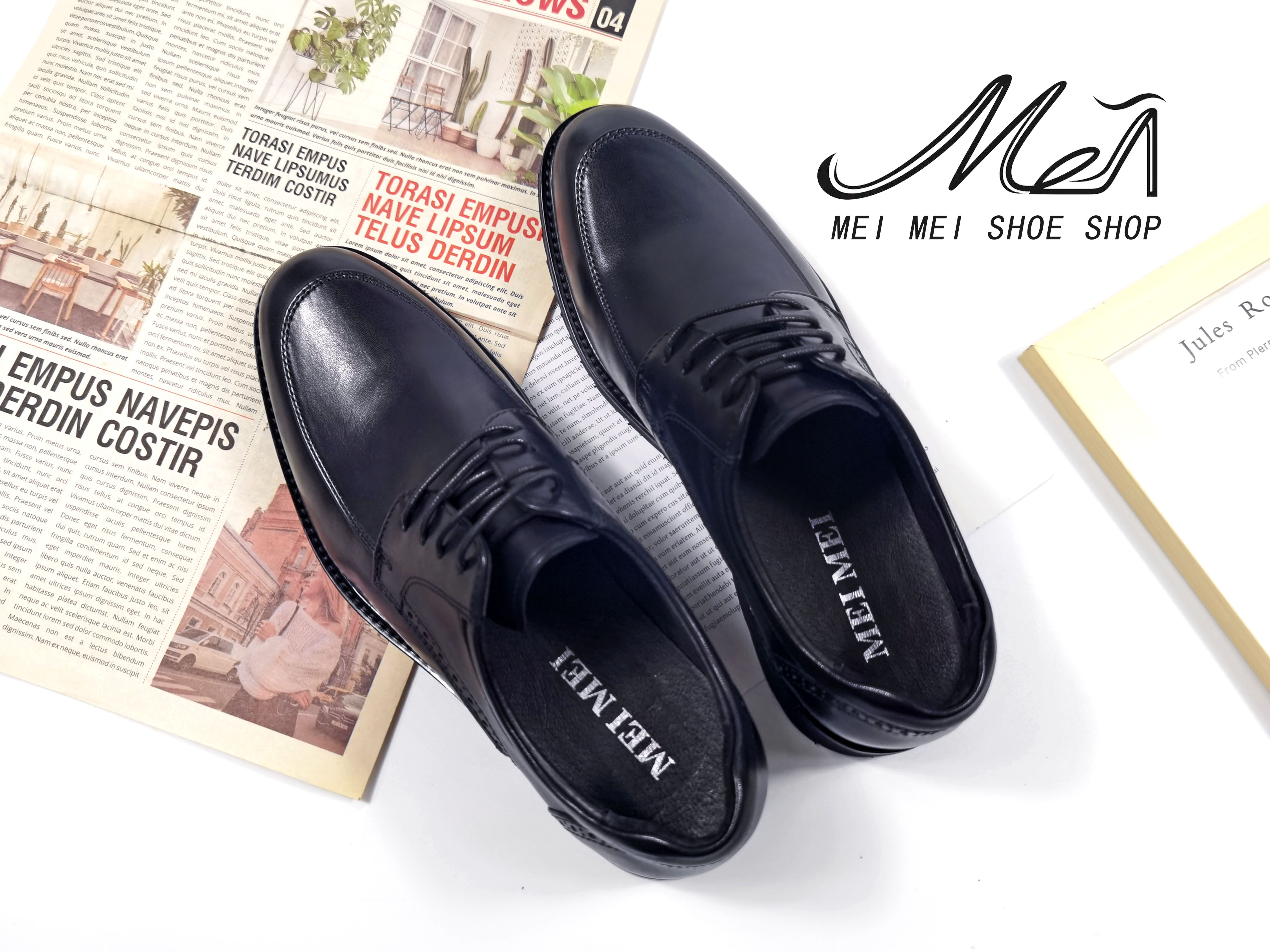 黑色真皮商務男士皮鞋