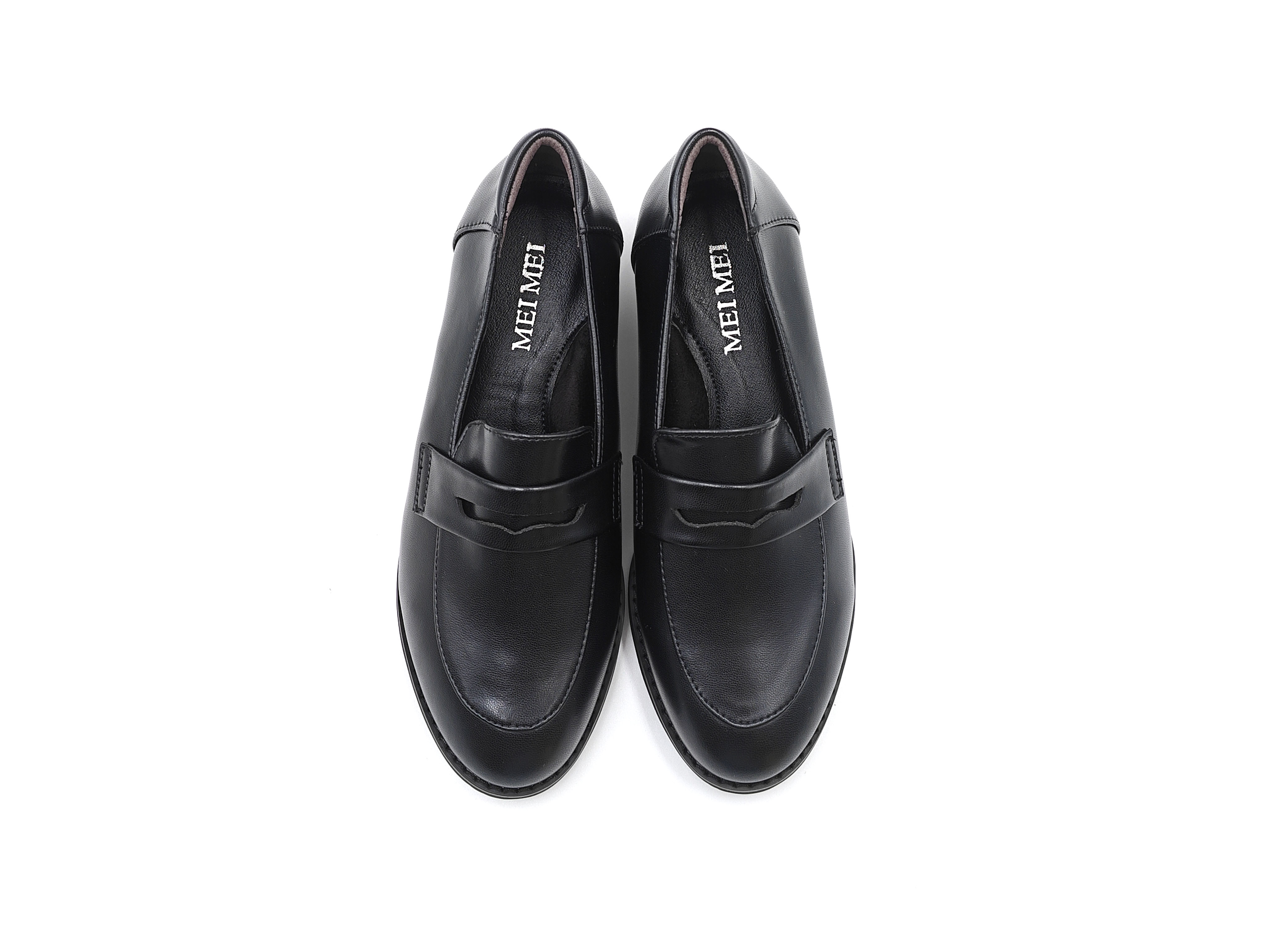 圓頭鏤空橫擔樂福鞋