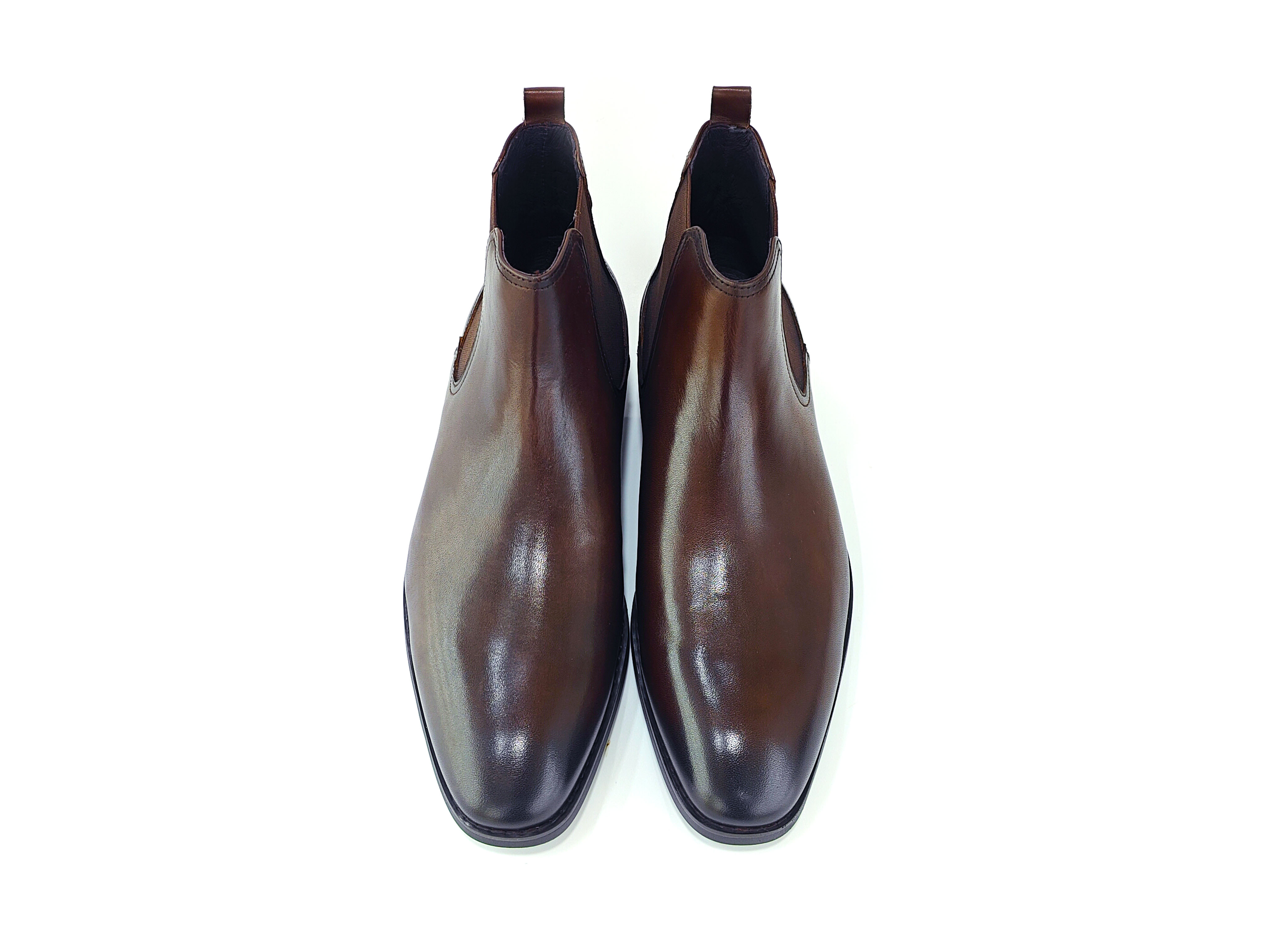 方头真皮男装橡筋切尔西短靴