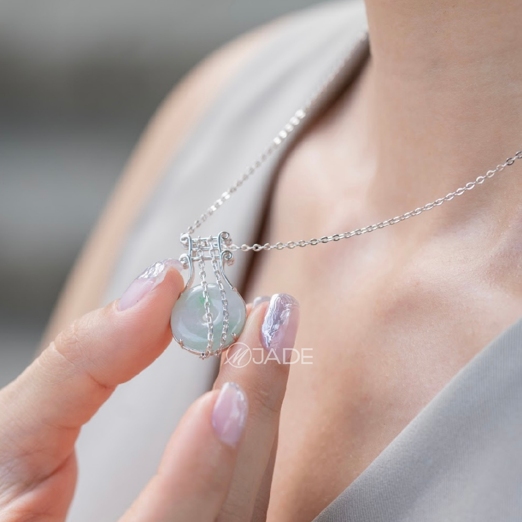 綠系列 翡翠平安扣純銀項鍊