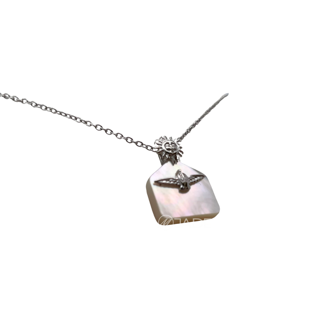 在地系列　白鴿貝母 純銀項鍊