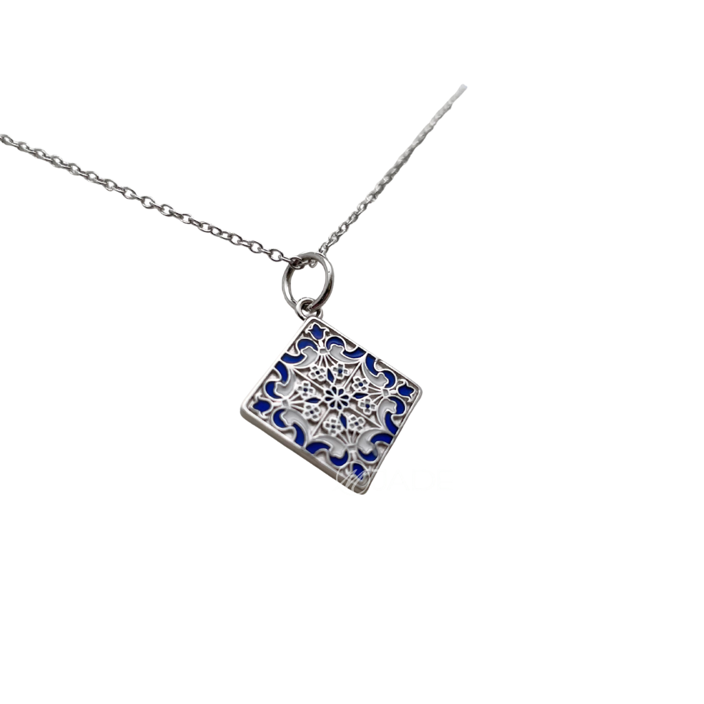 在地系列　花磚 純銀項鍊
