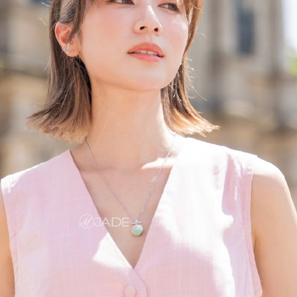 綠系列 翡翠平安扣純銀項鍊