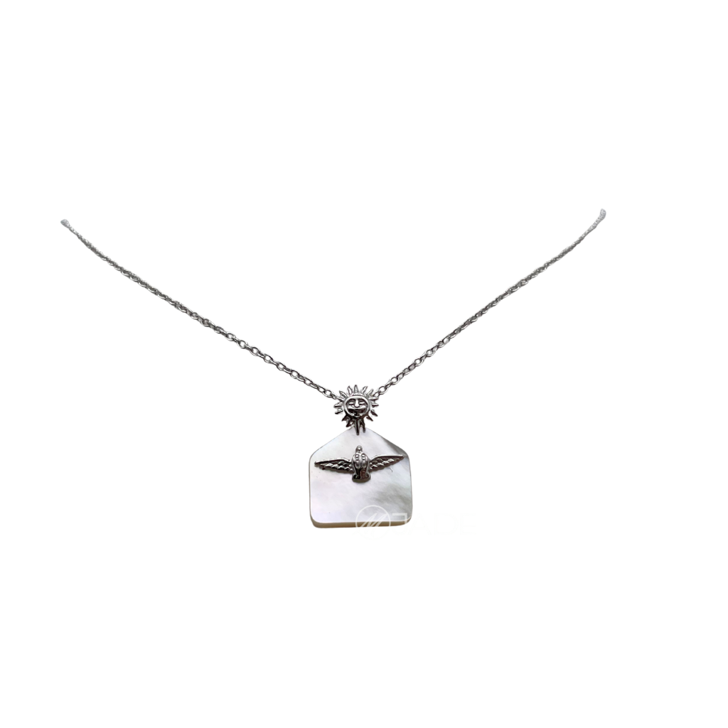 在地系列　白鴿貝母 純銀項鍊