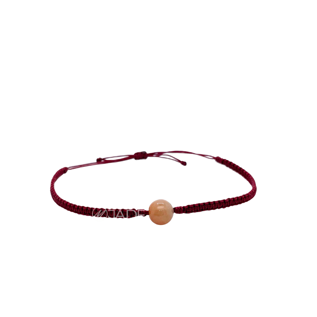 「紅」運當頭 翡翠珠珠編織手繩