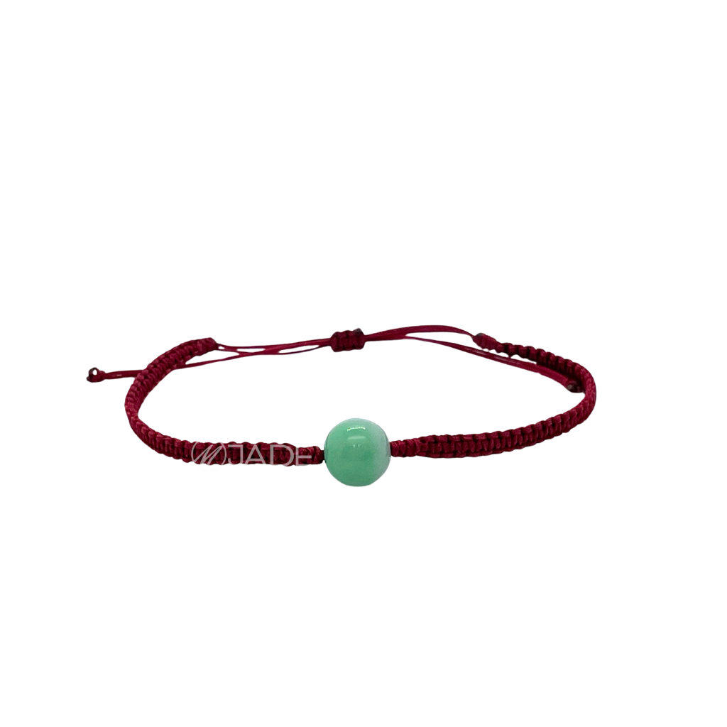 「紅」運當頭 翡翠珠珠編織手繩